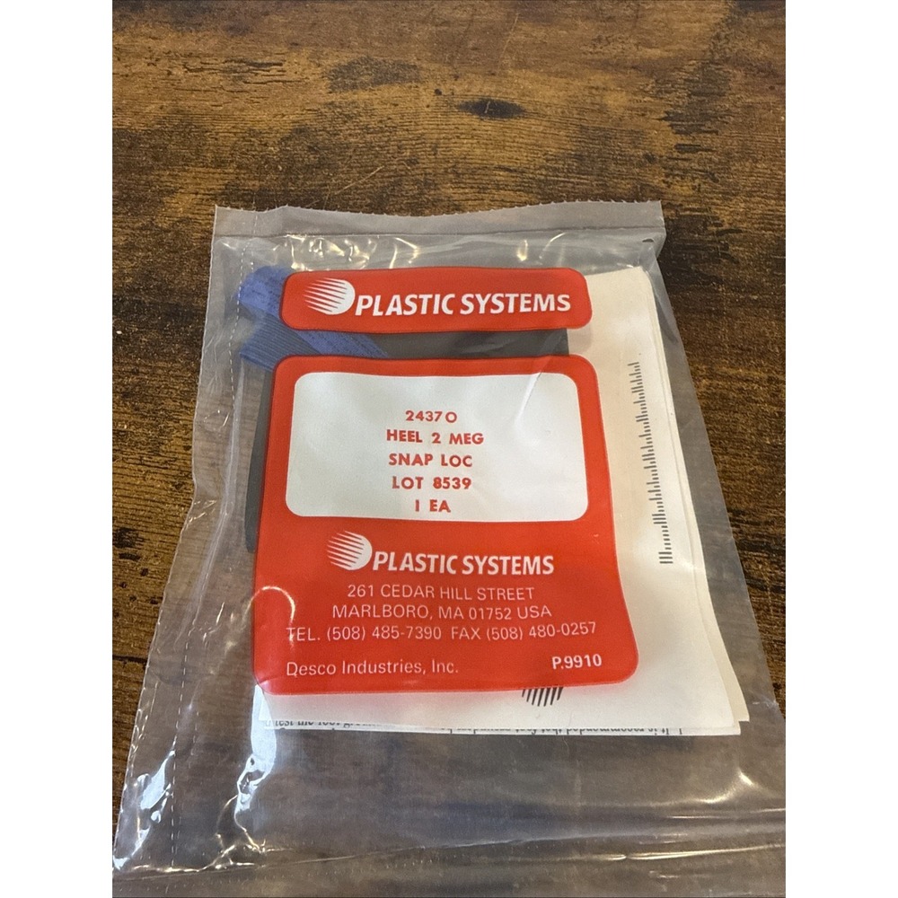 Plastic Systems 2437‑O Heel Grounder – 2 Meg Snap‑Loc  Lot 8539 Brand New Sealed